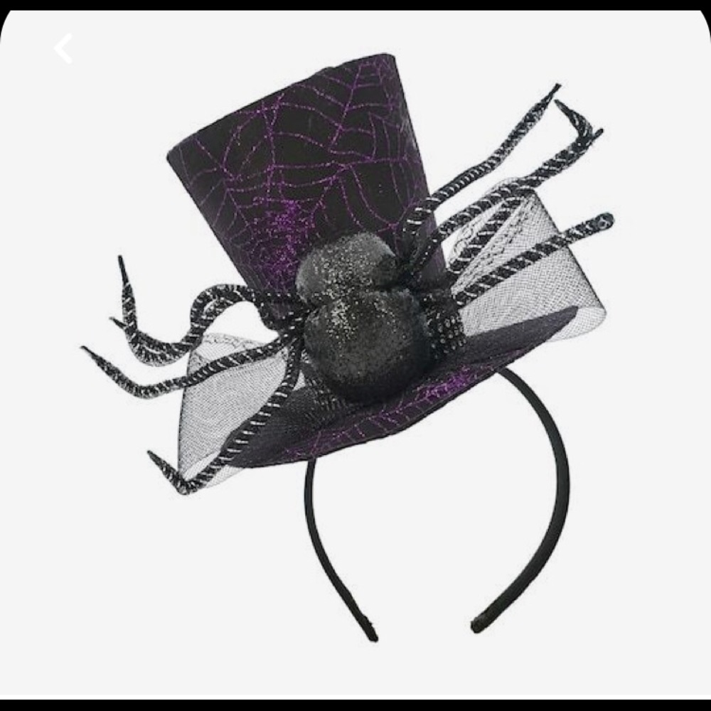 Spider Web Top Hat Headband w/Spider NWT